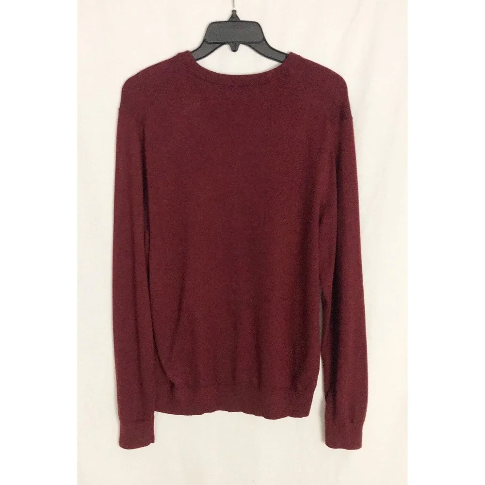 Banana Republic Premium Luxe Yarn Sweater‎ Mens Size M Knit Wine Color
